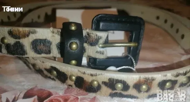 Тигров Дамски Колан Изцяло от Естествен Косъм Нов 100см.