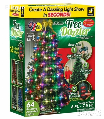 Коледни LED лампички за елха Star shower tree dazzler TV164, снимка 17 - Декорация за дома - 52546739