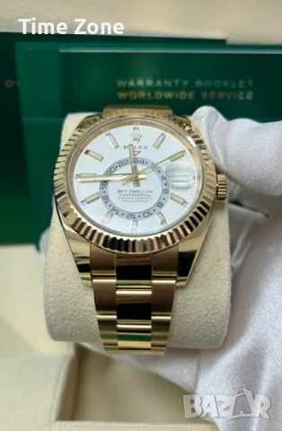 Rolex Sky-Dweller 42mm Yellow Gold White Dial Automatic Различни Варианти, снимка 4 - Мъжки - 48183522