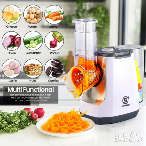 Електричеко ренде Electric Cheese Grater 5 in 1,Гаранция, снимка 7 - Кухненски роботи - 53723958