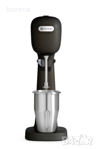 Млечен шейкър Bronwasser - две скорости, 2 чаши и 4 бъркалки - черен