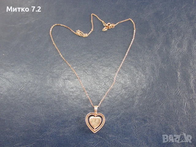 Дамски сребърен медальон сърце, снимка 4 - Колиета, медальони, синджири - 50544596