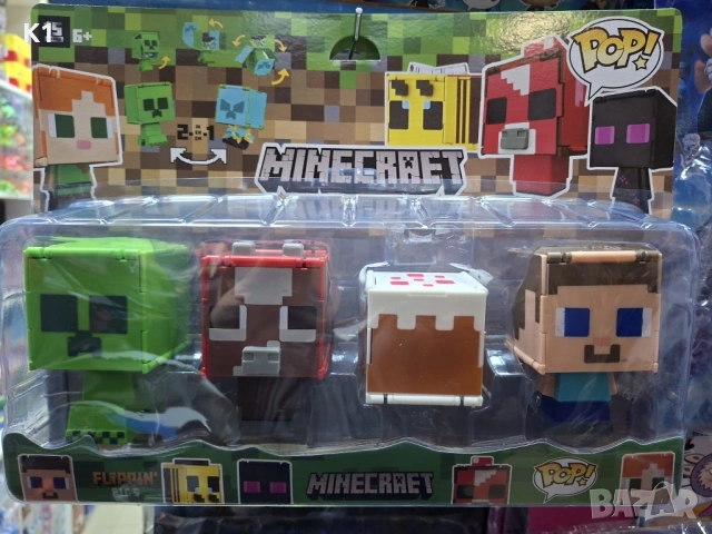 Комплект 4 фигурки Майнкрафт Funko Pop Minecraft