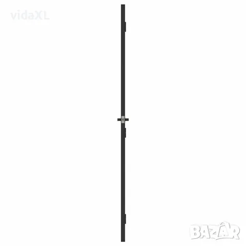 vidaXL Интериорна врата черна 83x201,5 см закалено стъкло и алуминий, снимка 5 - Входни врати - 56146178