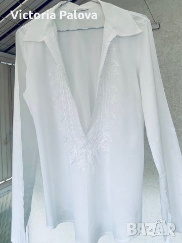 Много красива бяла блуза B. JOUNG, снимка 6 - Корсети, бюстиета, топове - 41622222
