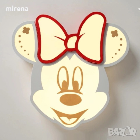 ЛЕД LED Детска таванна лампа полилей Мини Маус анимация дистанционно, снимка 4 - Лампи за таван - 52374139