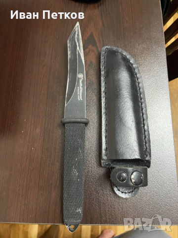 Нож SMITH & WESSON HRT SWHRT7T Фиксирано острие-черно, снимка 1 - Ножове - 44784418