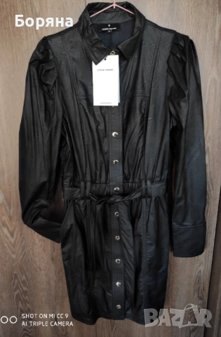 Other Theory нова с етикет 2 в 1 рокля тренч от еко кожа, снимка 12 - Рокли - 52815853