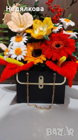 Кошница с цветя., снимка 2 - Декорация за дома - 46923409