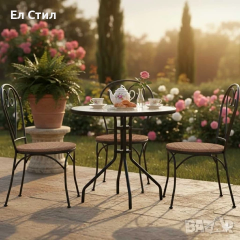 Минимализъм и стабилност в едно – стилна масичка за кафе на открито, снимка 6 - Маси - 53574567