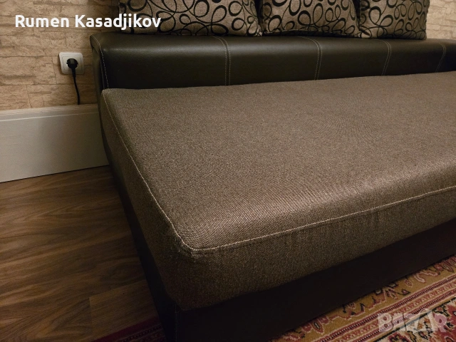 масивни дивани корпус естествена кожа и възглавници от текстил , снимка 5 - Дивани и мека мебел - 53255138