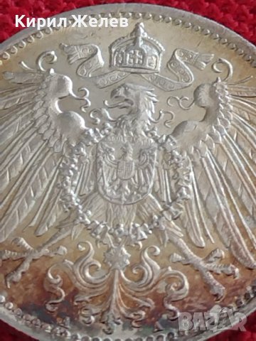 СРЕБЪРНА МОНЕТА 1 марка 1915г. Германска империя Вилхелм втори 86581, снимка 12 - Нумизматика и бонистика - 40464733