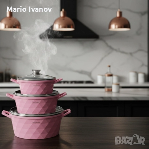 Висококачествен комплект касероли Cheffinger – елегантност, здравина и удобство в кухнята, снимка 7 - Съдове за готвене - 52857426