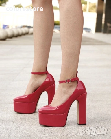 Обувки на ток - циклама лак - VT1