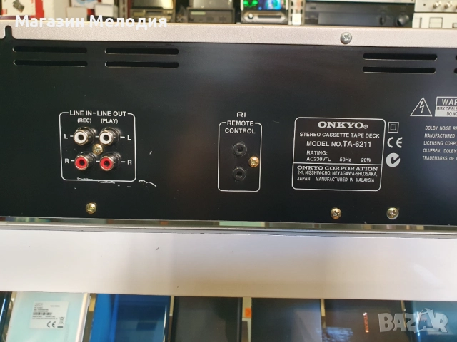 Касетен дек ONKYO TA-6211 В отлично техническо и визуално състояние., снимка 8 - Декове - 48205392