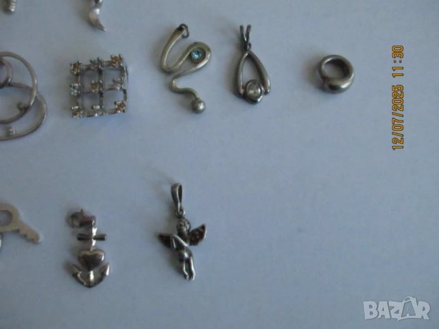 Сребърни висулки обновена, снимка 5 - Колиета, медальони, синджири - 22154141