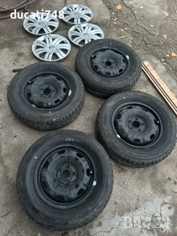 OEM железни джанти 14" 5х100 - VW, Skoda, Seat с тасове, снимка 2 - Гуми и джанти - 48338965