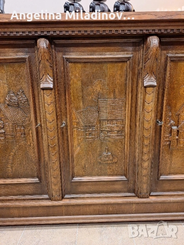 Комод, шкаф, бюфет с богата дърворезба , снимка 6 - Шкафове - 53816984