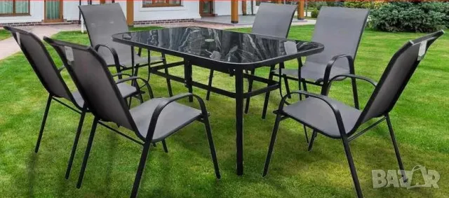 🌿 Градински комплект BM-Mosler 1 – Маса + 6 стола 🌿, снимка 1