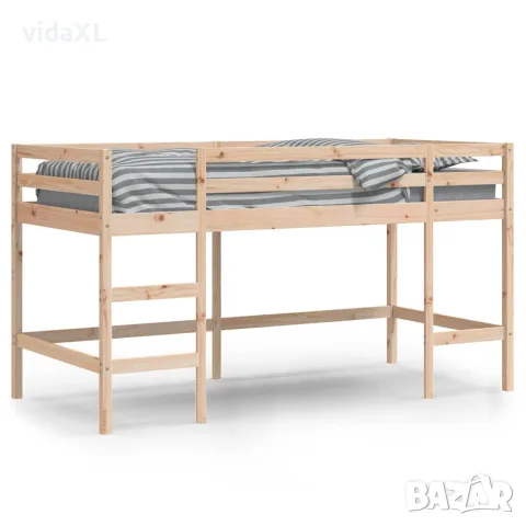 vidaXL Детско високо легло със стълба, 80x200 см, бор масив, снимка 3 - Спални и легла - 56148156