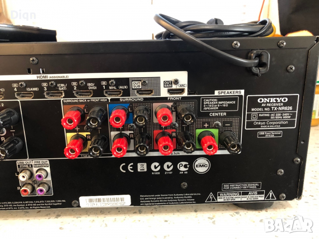 Onkyo tx-nr626, снимка 11 - Ресийвъри, усилватели, смесителни пултове - 36471347