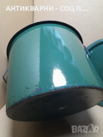 Соц Стара Голяма Емайлирана Тенджера Казан 30.литра, снимка 9 - Антикварни и старинни предмети - 48605378