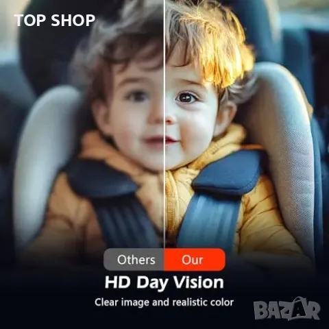 Нова Бебешка камера за кола 4.3" HD нощно виждане, 178° ъгъл, Монитор, снимка 6 - Друга електроника - 49668526