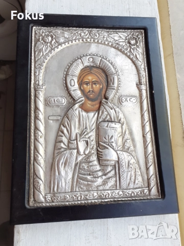Голяма сребърна икона със сертификат, снимка 3 - Антикварни и старинни предмети - 51498336