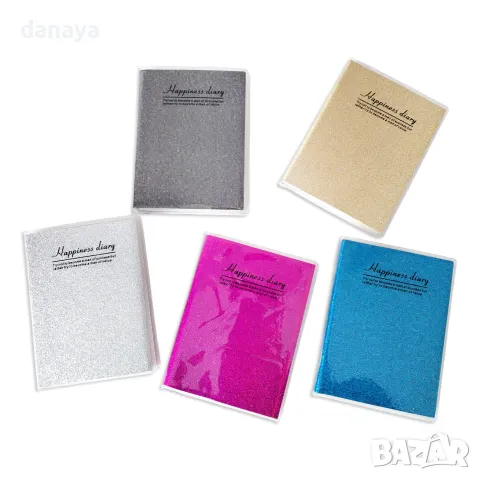 5883 Тефтерче с брокатени корици, 9x7cm, снимка 2 - Ученически пособия, канцеларски материали - 50337263