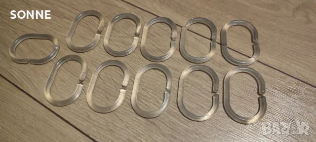 Кукички/халки за завеса за баня, снимка 3 - Пердета и завеси - 48558390