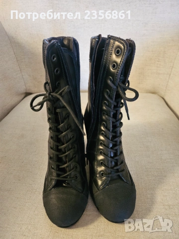 Черни боти на ток 35.5-36 ном.