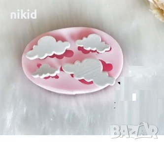 4 размера облак облаци силиконов молд форма фондан шоколад гипс