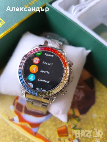 Rolex smart watch ROLEX  Ролекс смарт часовник с камъни , снимка 8 - Смарт гривни - 48727859