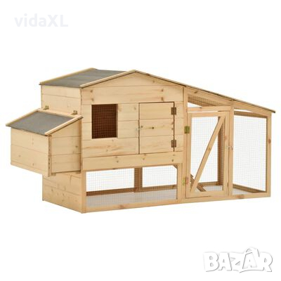 vidaXL Къща за пилета, чам масив, 178x67x92 см(SKU:170915, снимка 1 - Други стоки за животни - 44569370