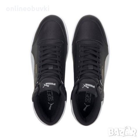 НАМАЛЕНИЕ!!!Мъжки високи спортни обувки PUMA Shuffle Черно с бели акценти, снимка 4 - Кецове - 34631451