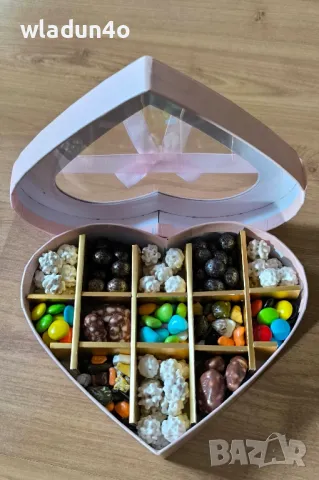 Сладък подарък-Сърце с бонбони