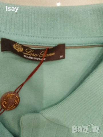 Мъжка тениска ЛОРО ПИАНА М последен размер светло син цвят , снимка 4 - Тениски - 53838840