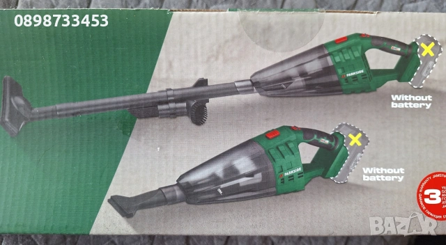 акумулаторна ръчна прахосмукачка 20В на Парксайд Parkside 20V PHSSA 20-li D2, снимка 4 - Прахосмукачки - 53848299