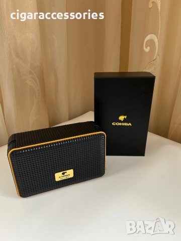 Преносим COHIBA хумидор за пури с дигитален хигрометър, снимка 5 - Табакери - 51944954