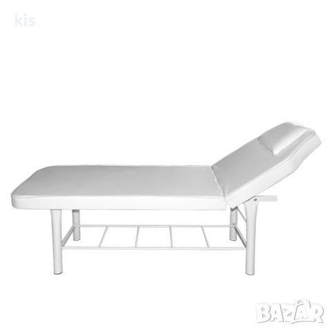 Ниско стационарно легло за козметични процедури и масаж 8386, Бял - 56 см. височина, снимка 5 - Кушетки - 41597775