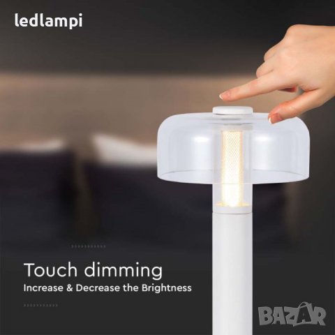 Настолна LED Лампа 1W Димиране Бяла Презареждане Топло Бяла Светлина, снимка 2 - Настолни лампи - 41144123