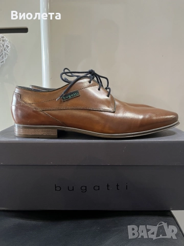 Елегантни мъжки обувки Bugatti номер 43, снимка 2 - Спортно елегантни обувки - 55843257