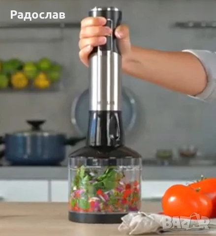 Пасатор с миксер и чопър 3в1 Muhler MB-99S, 1000W, метален., снимка 5 - Чопъри и пасатори - 51390372