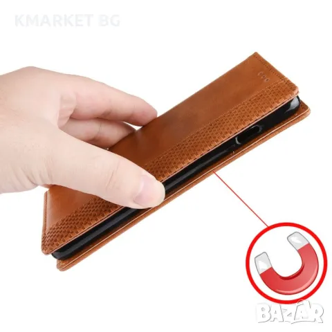 TCL 50 Pro Nxtpaper 5G / 50 Nxtpaper 5G Retro Texture Wallet Кожен Калъф и Протектор, снимка 6 - Калъфи, кейсове - 47715211