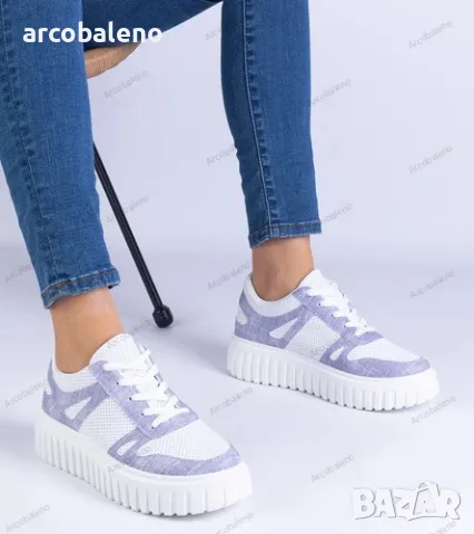 Дамски ажурни маратонки с масивна подметка Lusinda, 2цвята , снимка 4 - Маратонки - 49120985