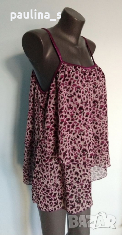 Четири различни броя / Маркова лятна туника от ефирен шифон  , снимка 3 - Туники - 36144388