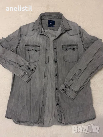 Мъжка сива дънкова риза Original Denim 1975 – размер L