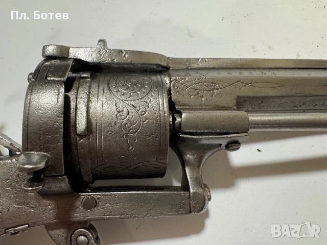 Стар щифтов револвер, пистолет, снимка 4 - Антикварни и старинни предмети - 52817475