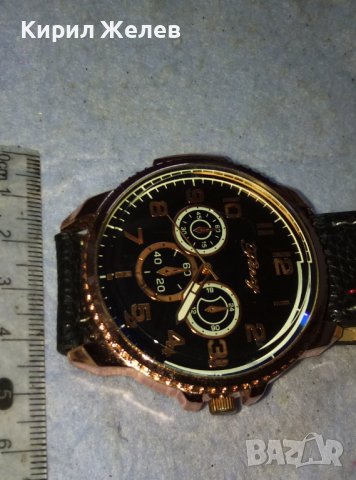 КРАСИВ СТИЛЕН КВАРЦОВ МЪЖКИ РЪЧЕН ЧАСОВНИК с КАИШКА - РАБОТЕЩ 14660, снимка 14 - Мъжки - 42142946