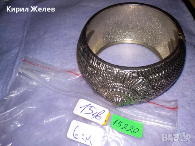 ПРЕКРАСНА с РЕТРО ОРНАМЕНТИКА СРЕБРИСТА МЕСИНГОВА ВИНТИДЖ БЕЛ ЕПОК СТИЛ ГРИВНА 15220, снимка 3 - Гривни - 41202158